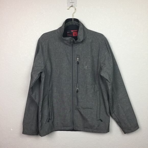 SPYDER Men’s Gray Zip Up Medium Weight Jacket Sz M - Picture 4 of 8